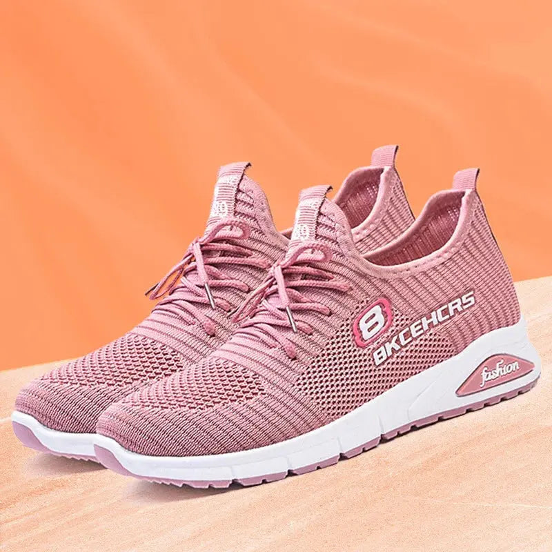 Women Casual Shoes Fashion Breathable Walking Mesh Flat Shoes Sneakers Women 2024 Gym Vulcanized Shoes Purple Female Footwear - Novo Fusion