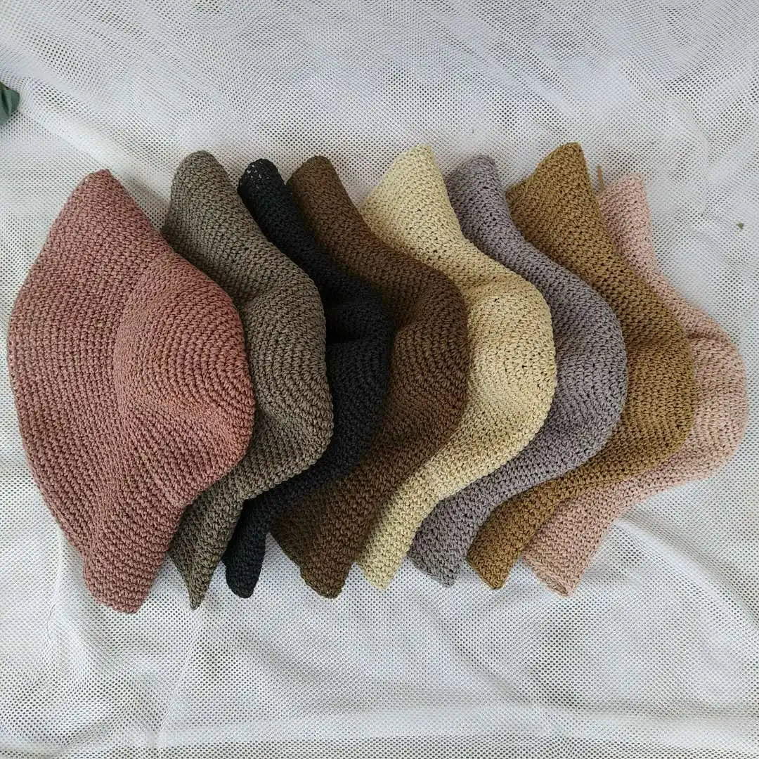 Summer Fashion Women Straw Hat Lady Summer Sun Hat Visor Cap Panama Style Bucket Cap Strawhat Beach Hat Femme Shade Hat - Novo Fusion