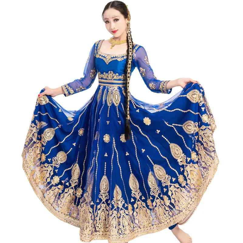 Iman Indian Kartak Anna Dress Lengha Sari Boutique Rhinestone Embroidery Performance Dress Photography Novo Fusion - Chic Essentials for Life's Canvas