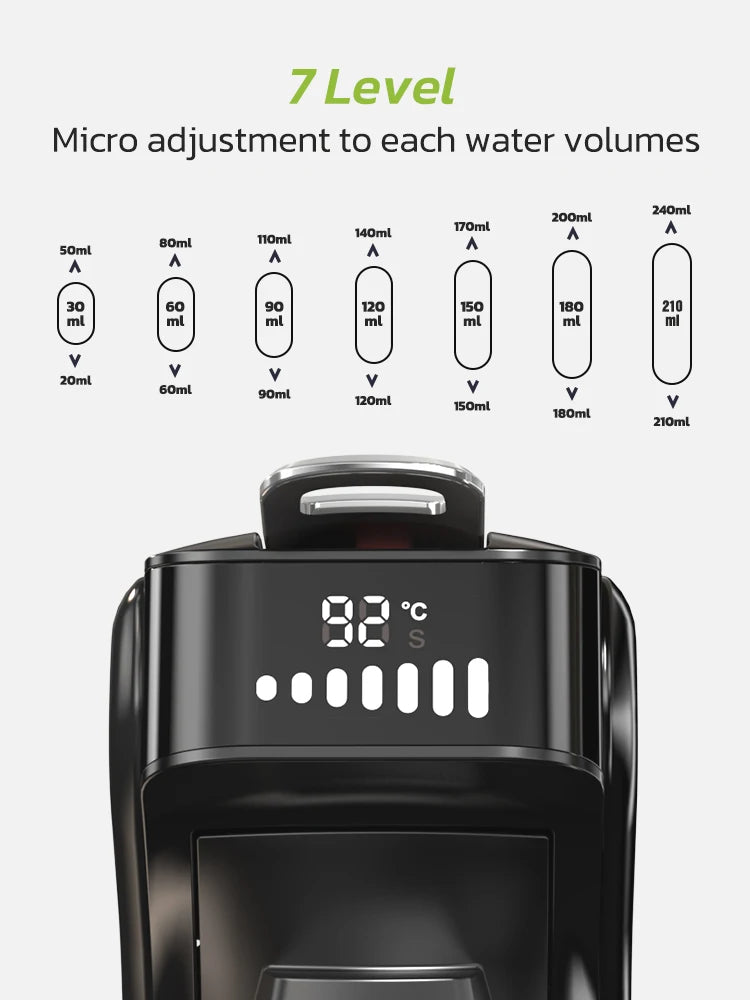 HiBREW 6in1 Capsule Coffee Machine Hot/Cold Multiple Espresso Cafetera Cappuccino Coffee Maker Dolce Gusto Nespresso Powder H1B - Novo Fusion