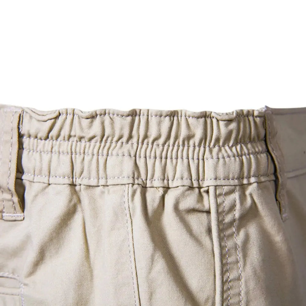 2021 New Summer 100% Cotton Solid Shorts Men High Quality Casual Business Social Elastic Waist Men Shorts 10 Colors Beach Shorts - Novo Fusion