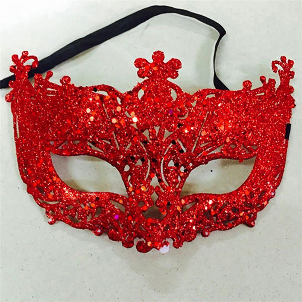 Cosplay Face Covers Party Mask Glitter Shinny Women Ribbon Mysterious Eye Cover For Masquerade Luxury Venetian Mask Halloween - Novo Fusion