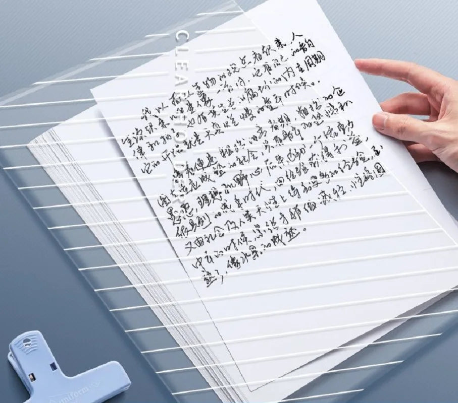 10pcs A4 Transparent File Bag Student Test Paper Storage Classification Office Documents Folders Organizer Information Pocket - Novo Fusion