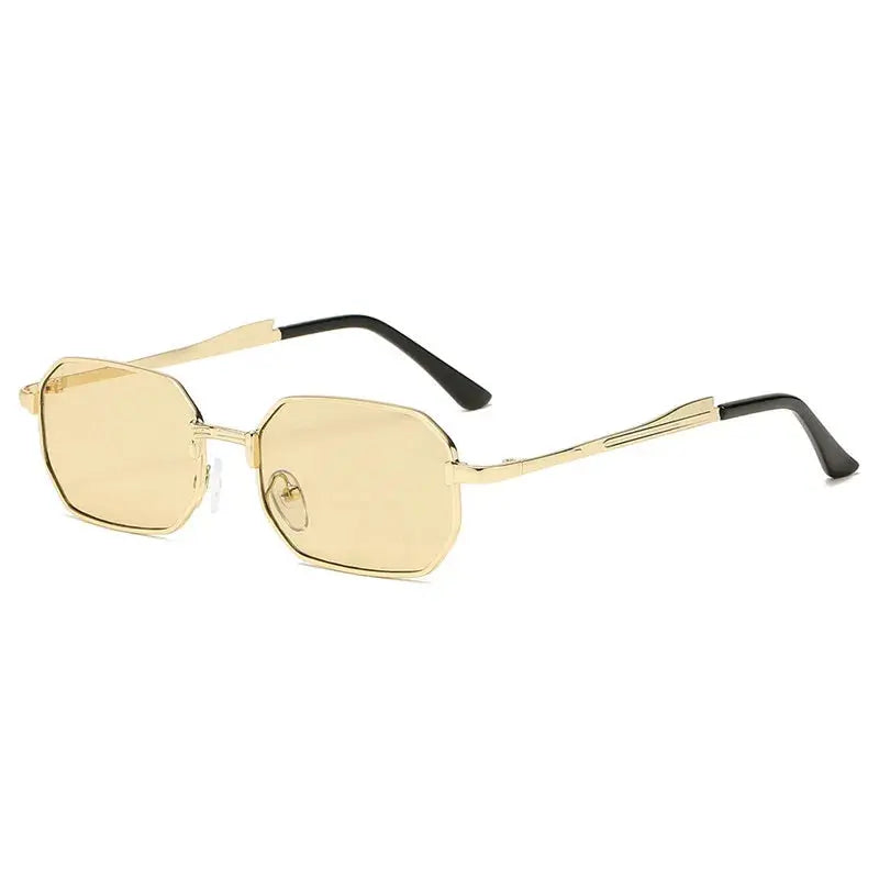 Narrow Men's Sunglasses Fashion Rectangle Women metal Luxury Brand Sun glasses 2021 Classic Oculos Masculino Glasses UV400 - Novo Fusion