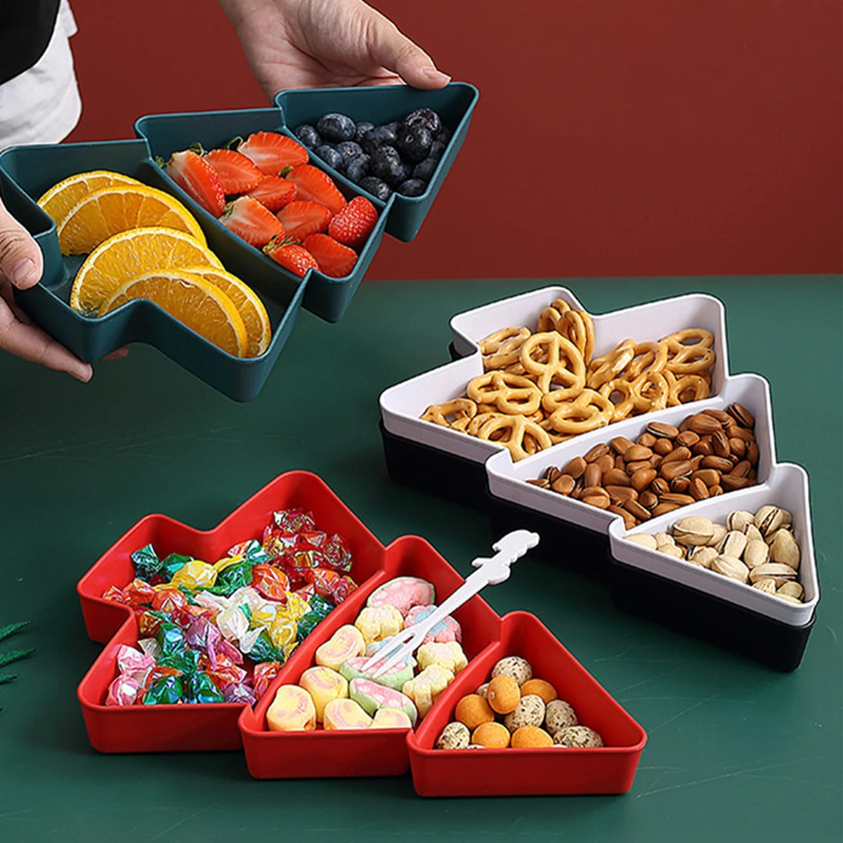 Christmas Tree Fruit Plate Marry Christmas Party Decorations For Home 2024 Navidad Noel Natal Xmas Gifts Happy New Year 2025 - Novo Fusion