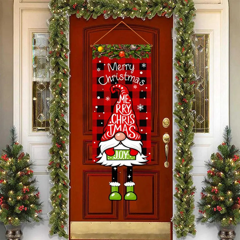 Christmas Hanging Flag Decoration Merry Cristmas Decor for Home 2024 Hanging Flag Xmas Ornament Navidad Natal New Year Gift 2025 - Novo Fusion