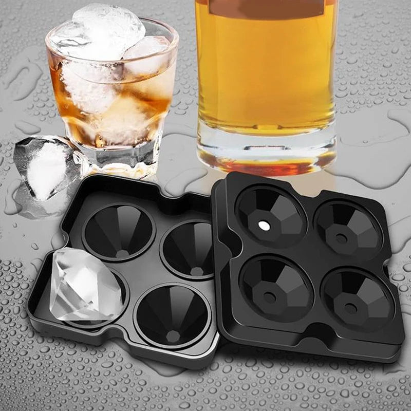Silicone Mold Ice Cube Maker Chocolate Mould Tray Ice Cream DIY Tool 3D Form Whiskey Wine Cocktail Ice Cube Trays Molds - Novo Fusion