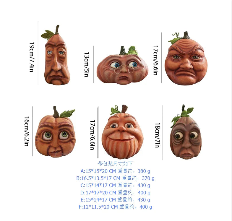 Halloween Atmosphere Outdoor Decoration Props Ghost Party Mutated Pumpkin Head Courtyard Decoration indoor Garden Accessories