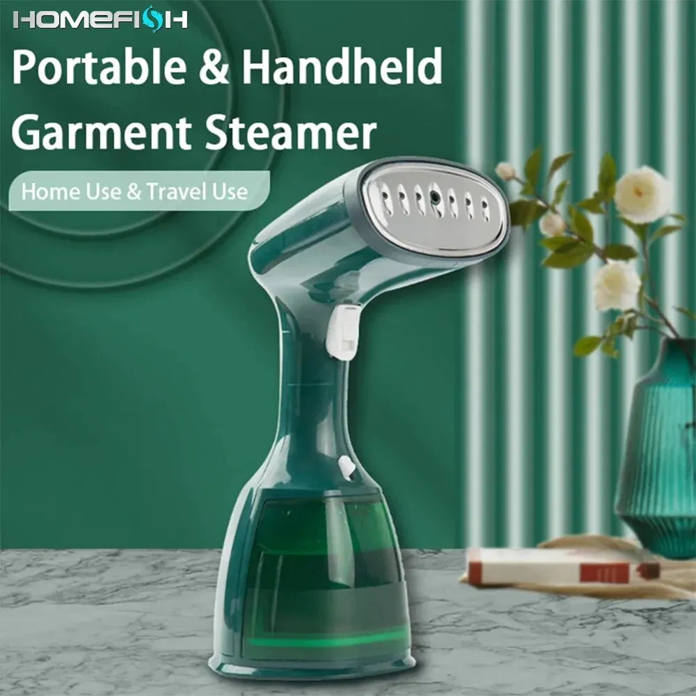 Garment Steamers 280ml Handheld Fabric Steamer 7 Holes 20 Seconds Fast-Heat 1500W Garment Steamer for Home Travelling Portable - Novo Fusion