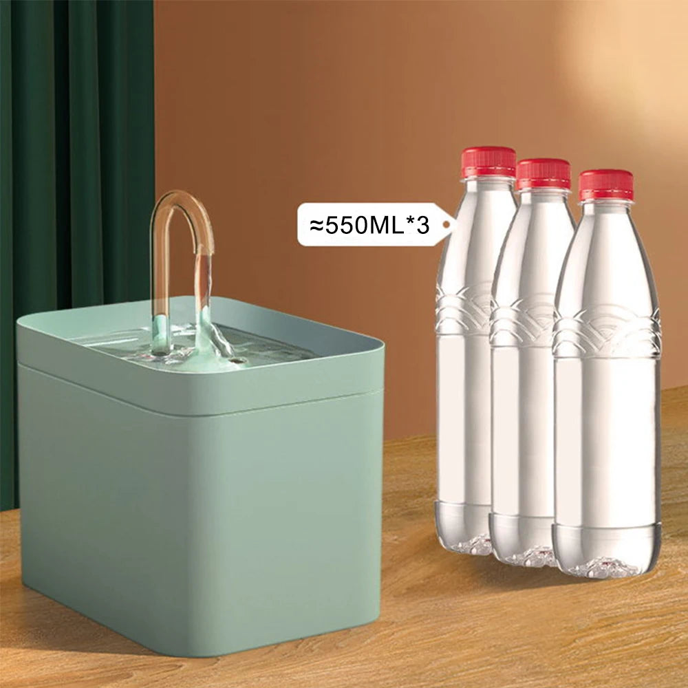 Recirculate Filtering 1.5L USB Electric Cat Water Fountain Auto Filter Cat Drinker Bowl for Cats Pet Water Mute Dispenser - Novo Fusion
