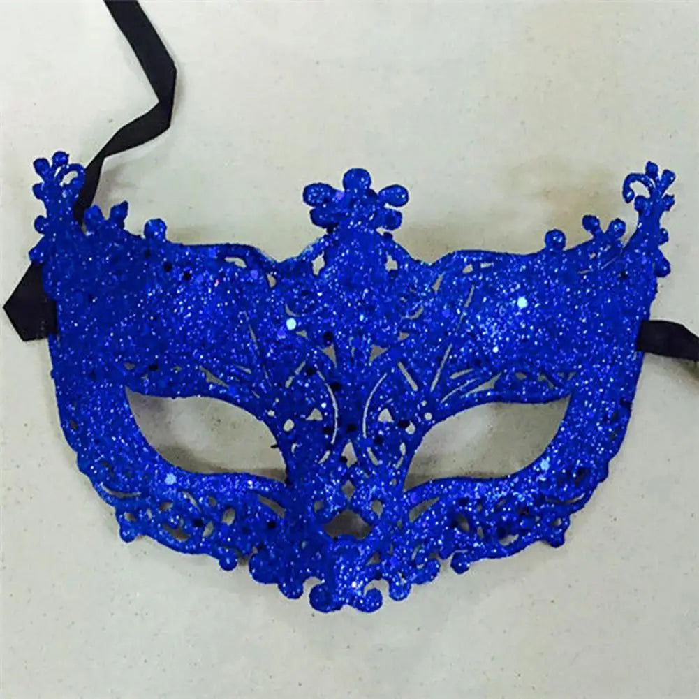Cosplay Face Covers Party Mask Glitter Shinny Women Ribbon Mysterious Eye Cover For Masquerade Luxury Venetian Mask Halloween - Novo Fusion