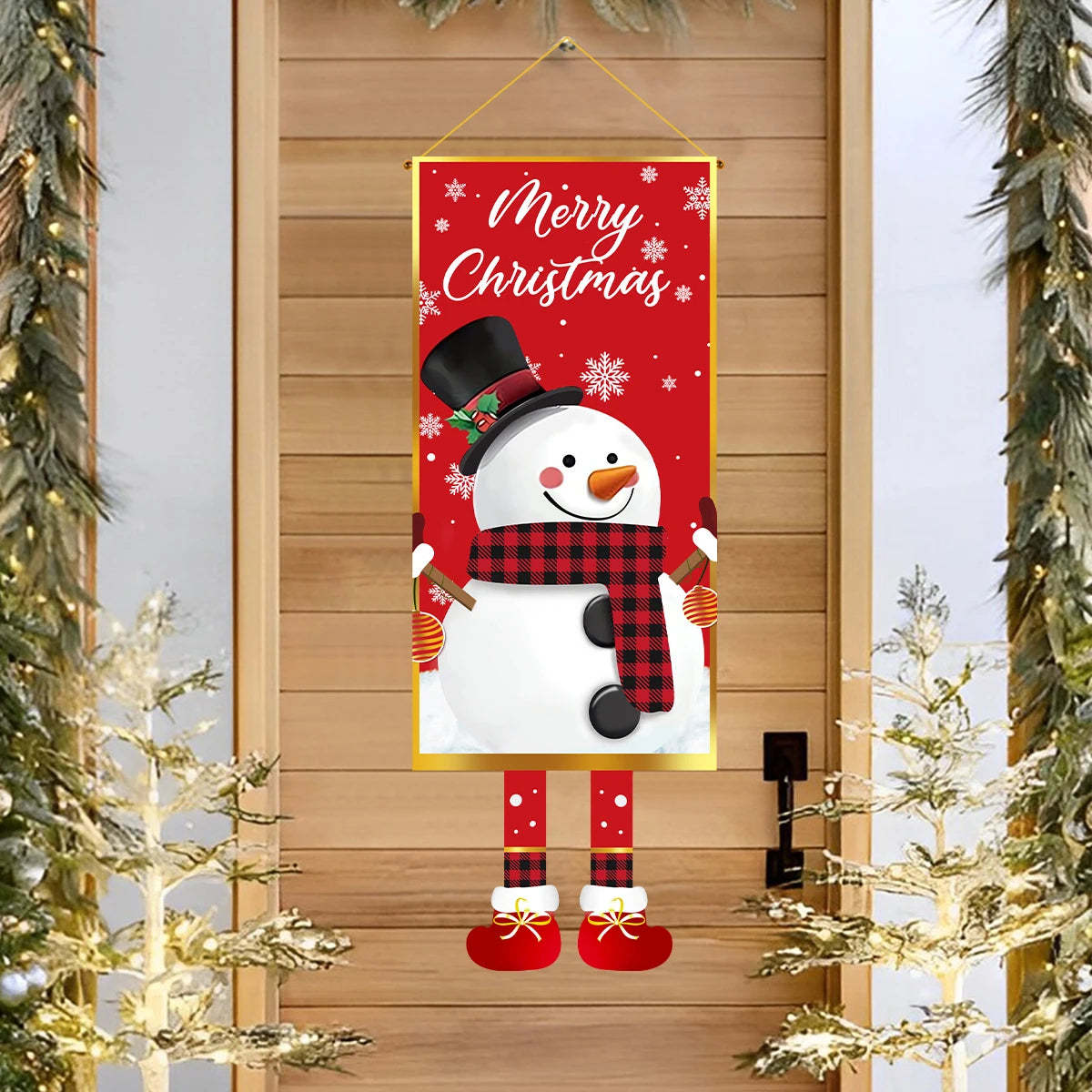 Christmas Hanging Flag Decoration Merry Cristmas Decor for Home 2024 Hanging Flag Xmas Ornament Navidad Natal New Year Gift 2025 - Novo Fusion