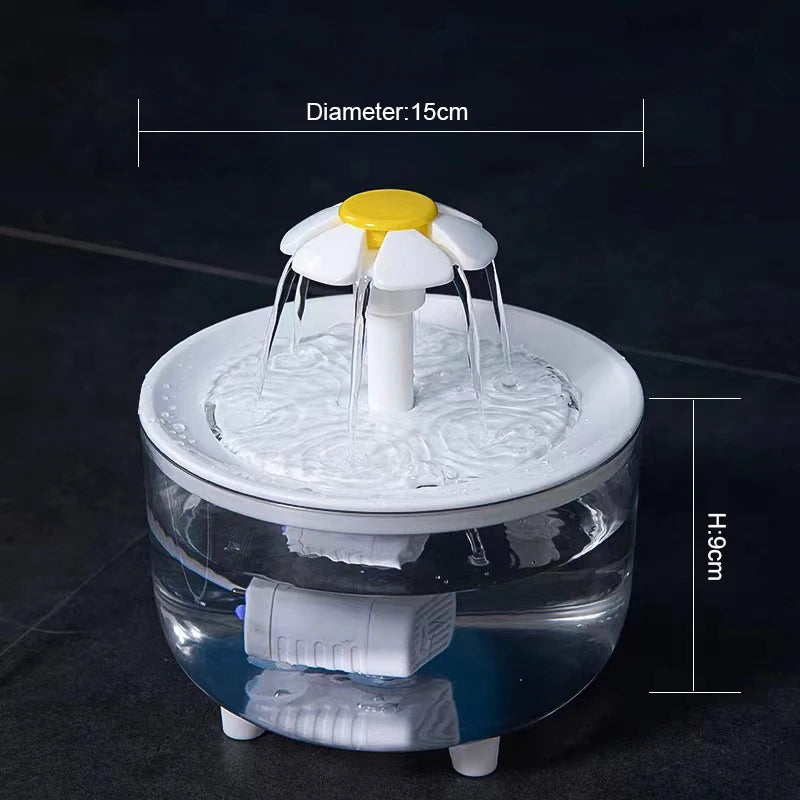 Pets Water Fountain Auto Filter USB Electric Mute Cat Drinker Bowl 1200mL Recirculate Filtering Drinker for Cats Water Dispenser - Novo Fusion