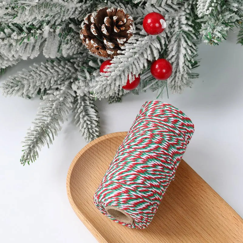 Christmas Wrapping String Rope Merry Christmas Decoration For Home 2024 Navidad Natal Noel Gift Box Packaging Rope New Year 2025 - Novo Fusion