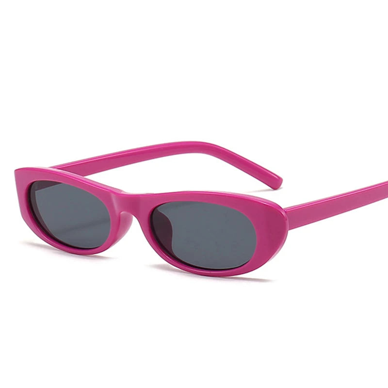 Women's Retro Oval Sunglasses Black Small Frame Fashion Brand Trendy Hot Points Sun Glasses Ladies Star Shades UV400 Eyewear - Novo Fusion