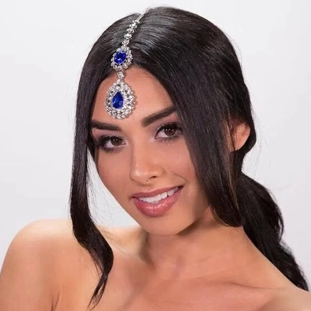 Bohomia Indian Fashion Fringe Head Tiara Hair Accessories Women Girl Rhinestone Forehead Headband Novo Fusion - Chic Essentials for Life's Canvas