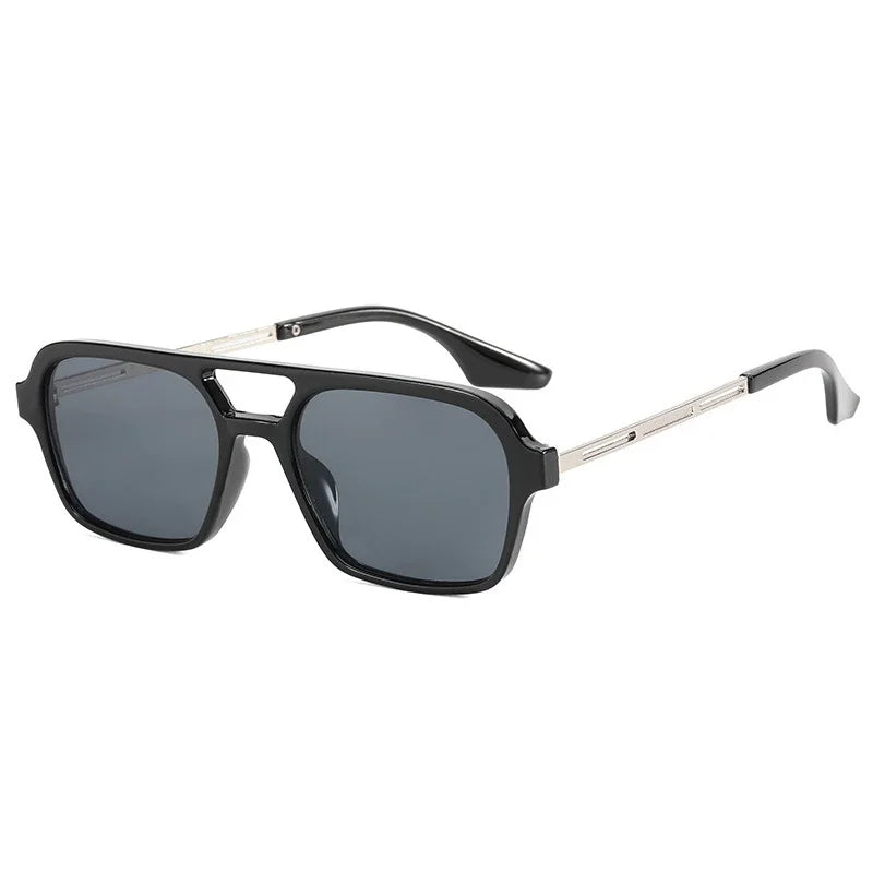 Small Frame Square Sunglasses Woman Brand Designer Fashion Luxury Sun Glasses Female Vintage Hollow Leopard Blue Oculos De Sol - Novo Fusion