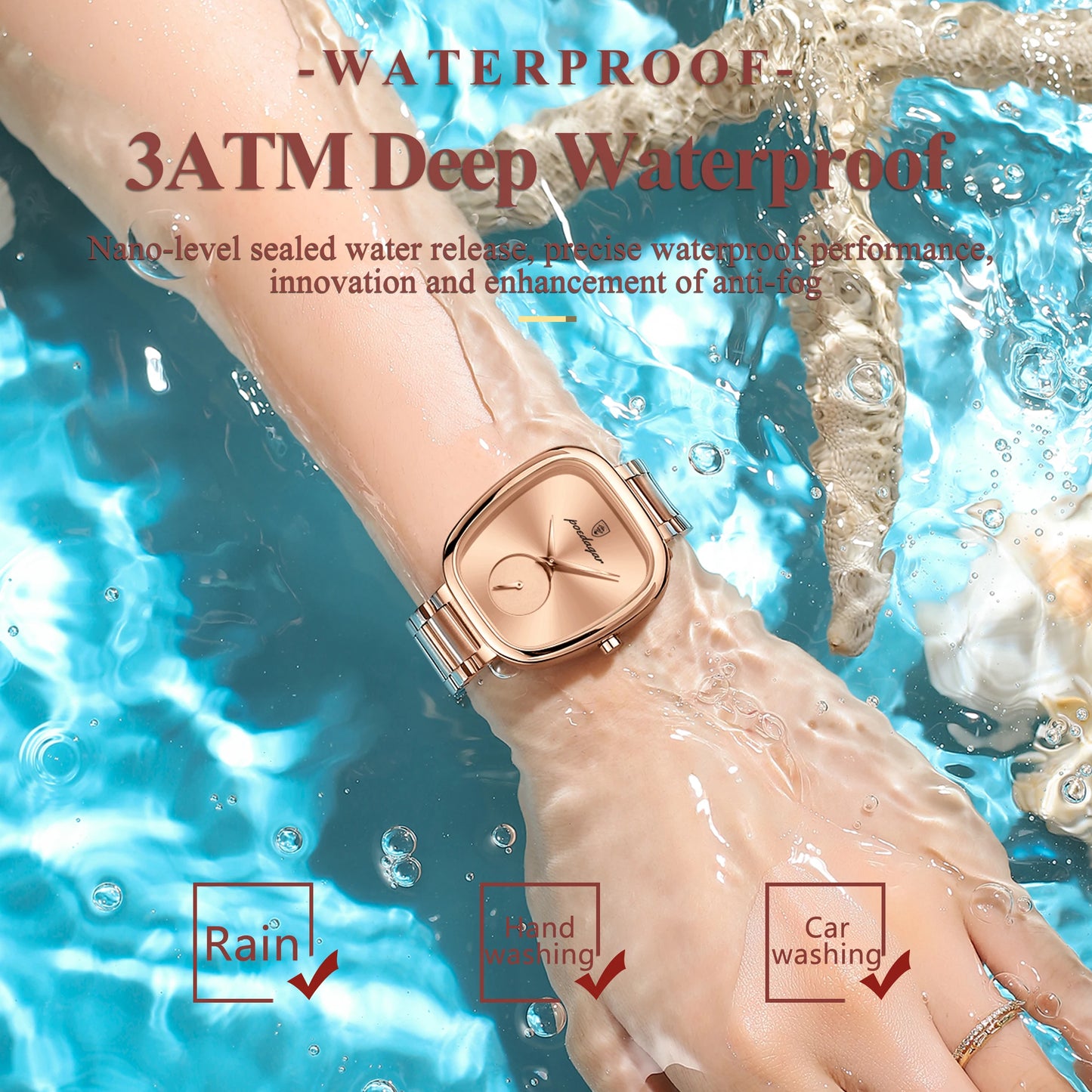 POEDAGAR Luxury Watch for Woman Waterproof Stainless Steel Quartz Ladies Watch High Quality Women's Watches Elegant Female Clock - Novo Fusion