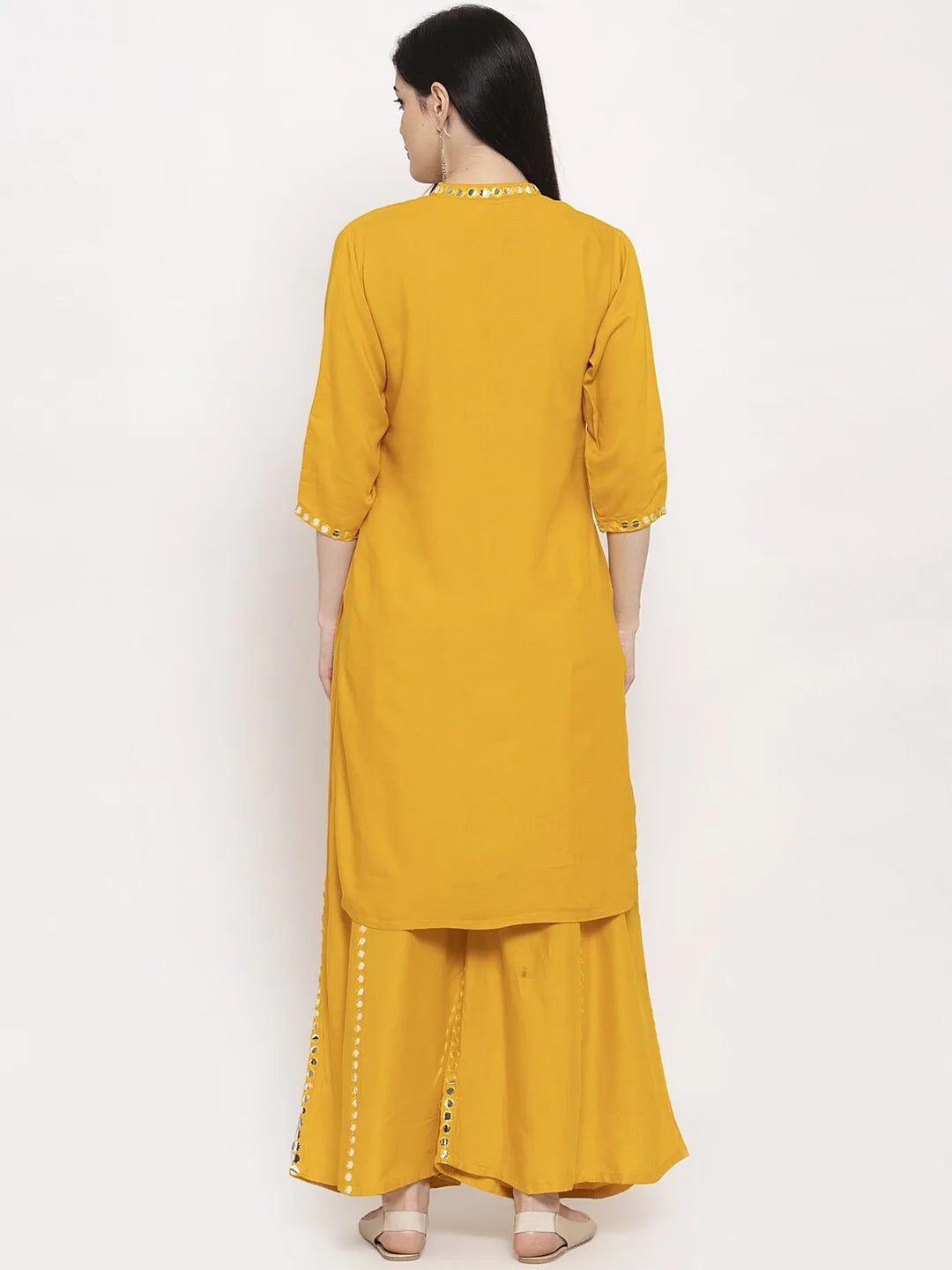 Indian Saree Long Cotton Silk Yellow Ethnic Style Thin Breathable Top Pants Scarf Indian Sari Traditional Indian Clothing Set Novo Fusion - Chic Essentials for Life's Canvas