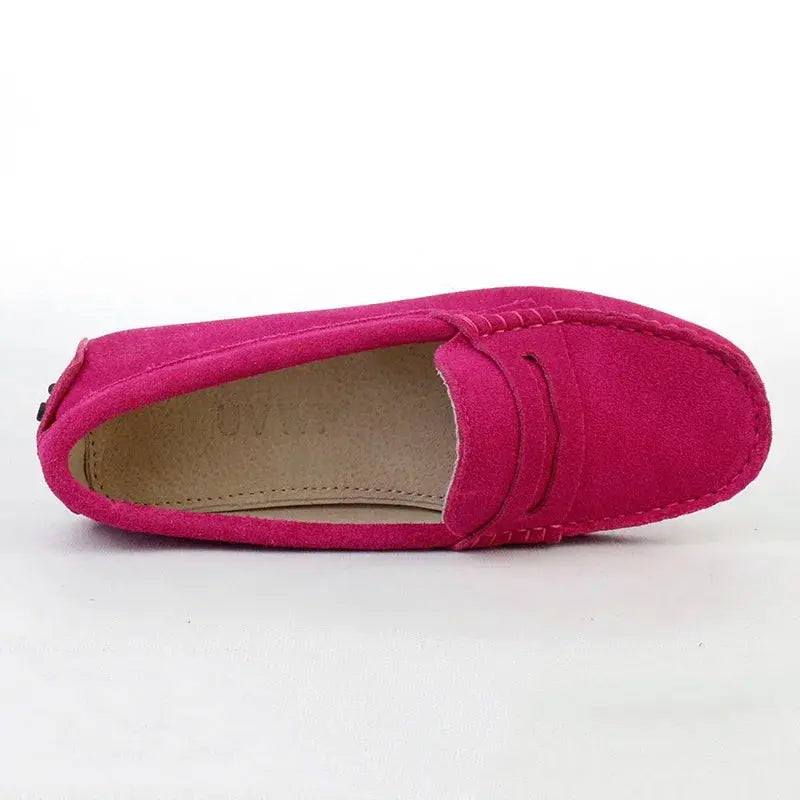 2024 Shoes Women 100% Genuine Leather Women Flats Casual Loafers Slip On Women's Flats Shoes Moccasins Lady Driving Shoes - Novo Fusion