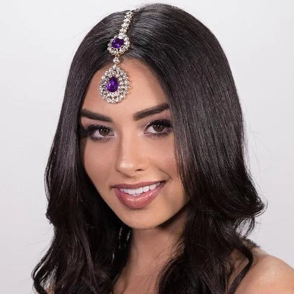 Bohomia Indian Fashion Fringe Head Tiara Hair Accessories Women Girl Rhinestone Forehead Headband Novo Fusion - Chic Essentials for Life's Canvas