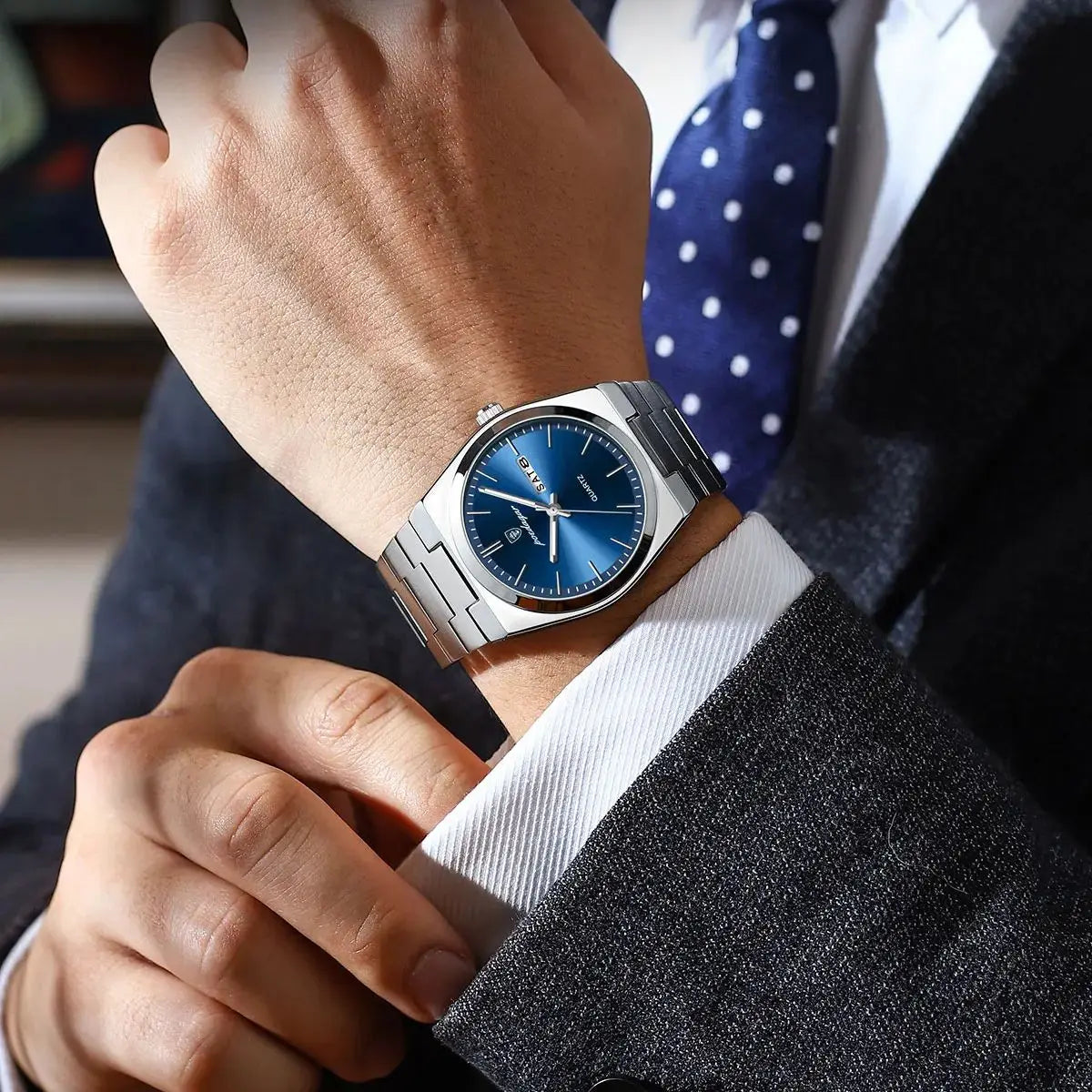 POEDAGAR Luxury Watch For Man Waterproof Luminous Date Week Stainless Steel Men Watch Casual Quartz Men's Watches Male Clock+box - Novo Fusion