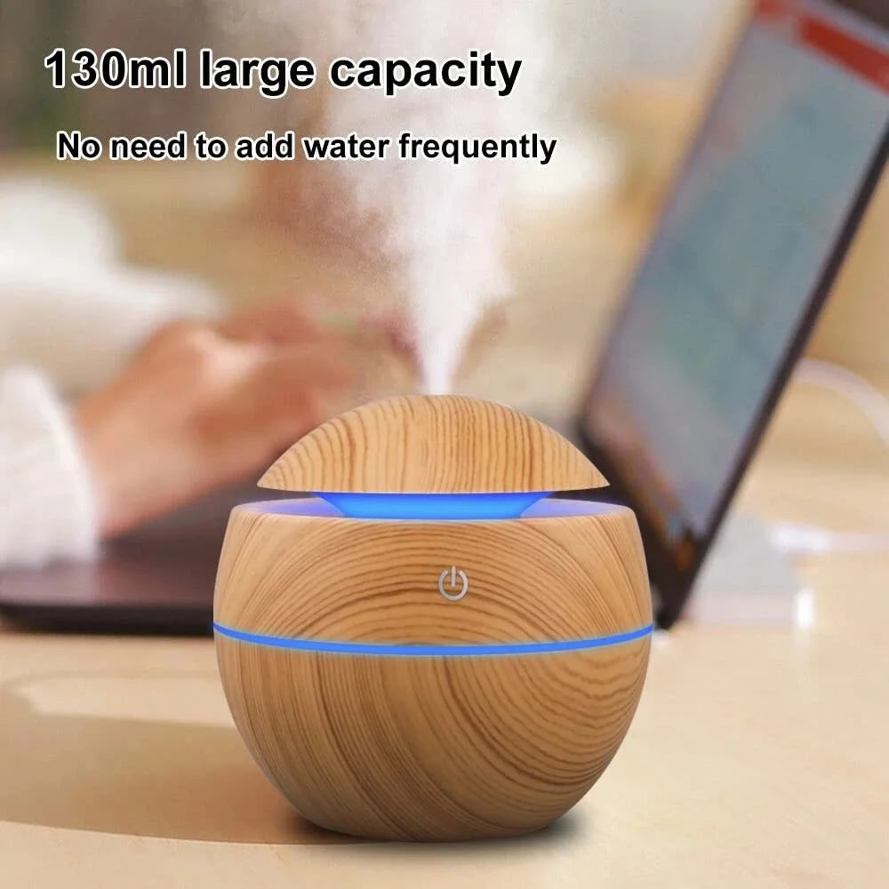 Humidifier Electric Air Aroma Diffuser Wood Ultrasonic Air Humidifier Essential Oil Aromatherapy Cool Mist Maker for Bedroom - Novo Fusion