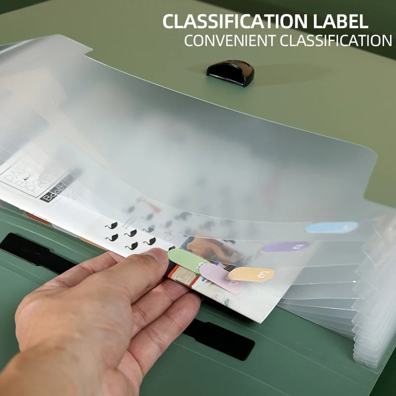 A4 File Folder 13 Layers OG Fashion Storage Bag Test Paper Desktop Tool School Stationery Office Supplies - Novo Fusion