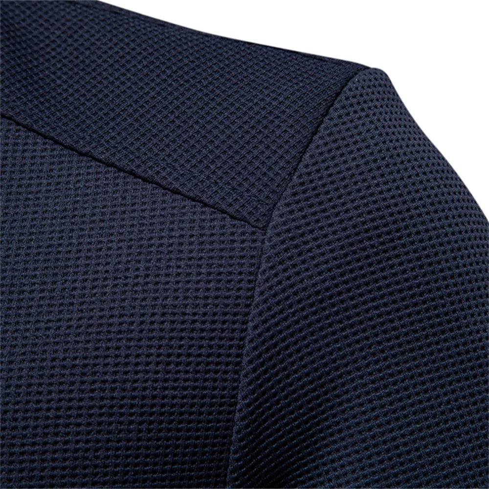 AIOPESON Mens Waffle Fleece Lined Bomber Jacket Autumn Winter Warm Casual Zipper Pocket Outwear Jackets and Coats for Men - Novo Fusion