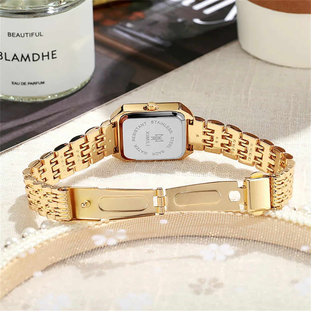 UTHAI 2024 New Women Watch Light Luxury Brand Stainless Steel Ladies Business Watches Female Student Fashion Quartz Wristwatches - Novo Fusion