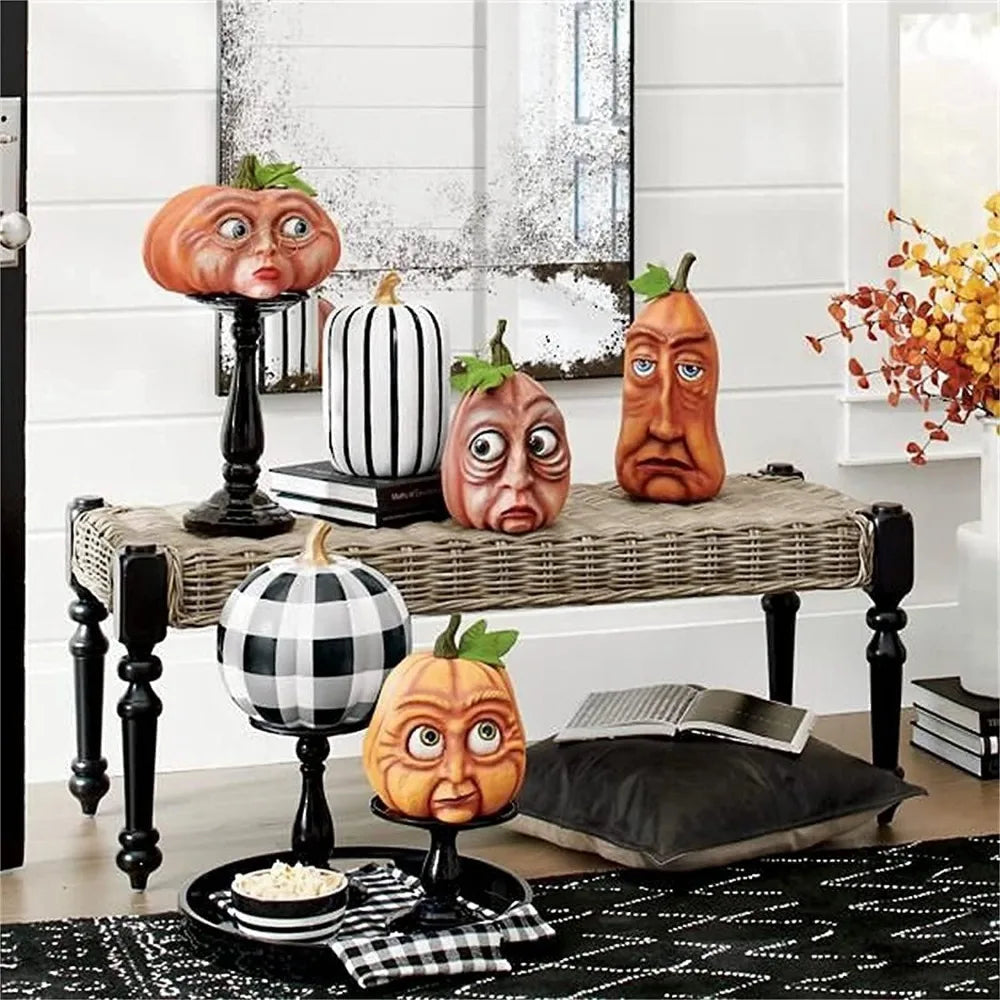 Halloween Atmosphere Outdoor Decoration Props Ghost Party Mutated Pumpkin Head Courtyard Decoration indoor Garden Accessories