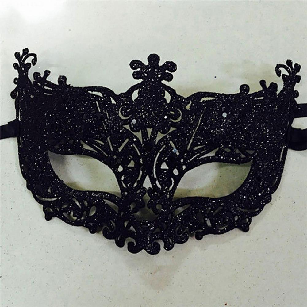 Cosplay Face Covers Party Mask Glitter Shinny Women Ribbon Mysterious Eye Cover For Masquerade Luxury Venetian Mask Halloween - Novo Fusion