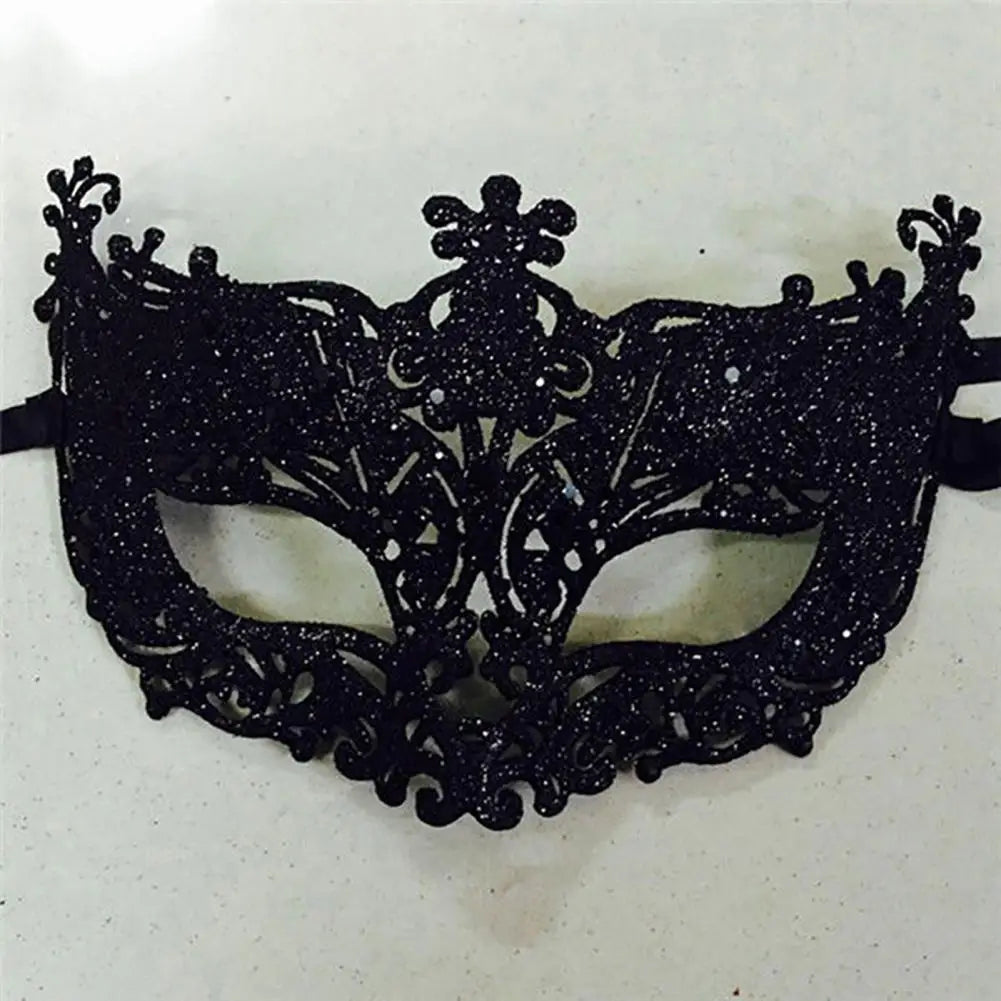 Cosplay Face Covers Party Mask Glitter Shinny Women Ribbon Mysterious Eye Cover For Masquerade Luxury Venetian Mask Halloween - Novo Fusion