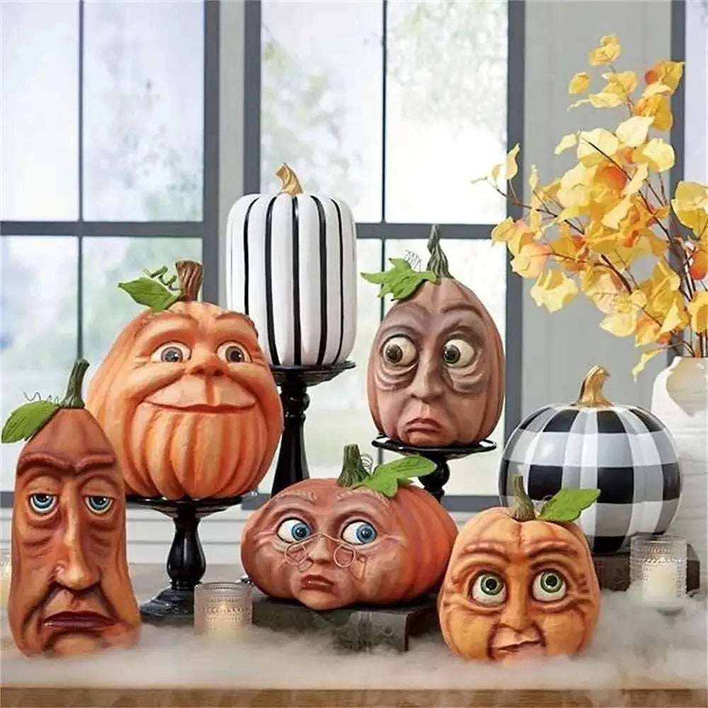 Halloween Atmosphere Outdoor Decoration Props Ghost Party Mutated Pumpkin Head Courtyard Decoration indoor Garden Accessories