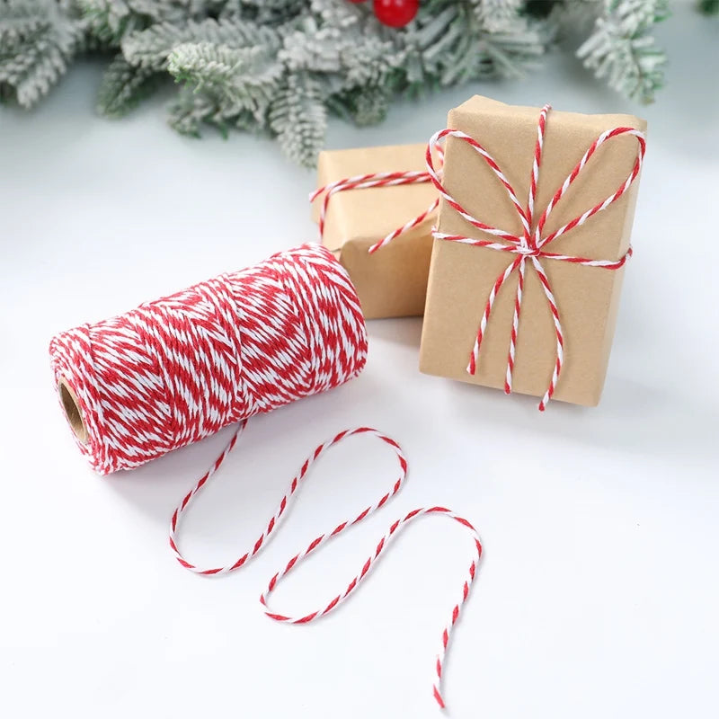 Christmas Wrapping String Rope Merry Christmas Decoration For Home 2024 Navidad Natal Noel Gift Box Packaging Rope New Year 2025 - Novo Fusion