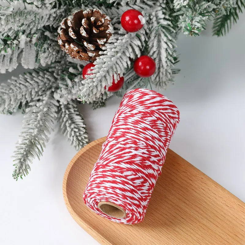 Christmas Wrapping String Rope Merry Christmas Decoration For Home 2024 Navidad Natal Noel Gift Box Packaging Rope New Year 2025 - Novo Fusion