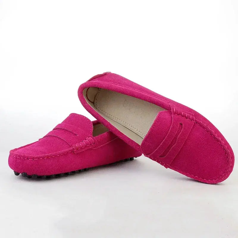 2024 Shoes Women 100% Genuine Leather Women Flats Casual Loafers Slip On Women's Flats Shoes Moccasins Lady Driving Shoes - Novo Fusion