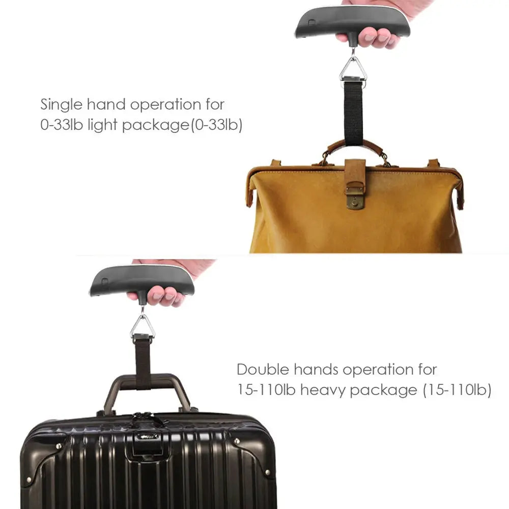 50kgx10g Digital Scale Portable LCD Display Mini Hanging Scale Electronic Luggage Suitcase Travel Bag Weight Balance Scale - Novo Fusion