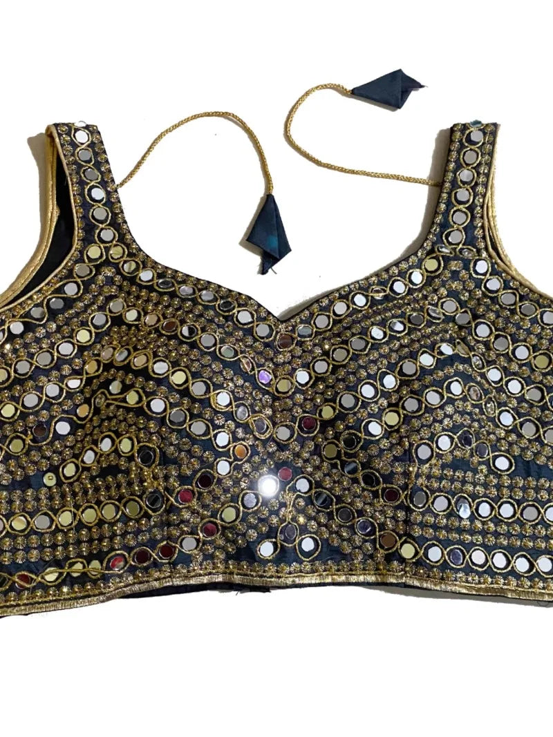 Handmade Indian Choli Tops Blouse Women for Indian Sari Dress Saree Sequin Belly Dance Performance Novo Fusion - Chic Essentials for Life's Canvas