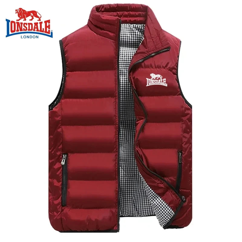 Men's Embroidery Brand High Quality Warm Vest Vest, Autumn and Winter Luxury Fashion Brand, Sleeveless Outdoor Windproof Jacket - Novo Fusion