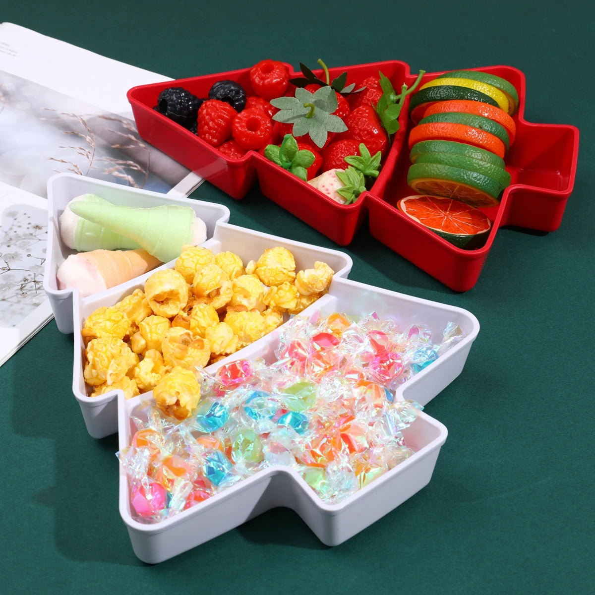 Christmas Tree Fruit Plate Marry Christmas Party Decorations For Home 2024 Navidad Noel Natal Xmas Gifts Happy New Year 2025 - Novo Fusion