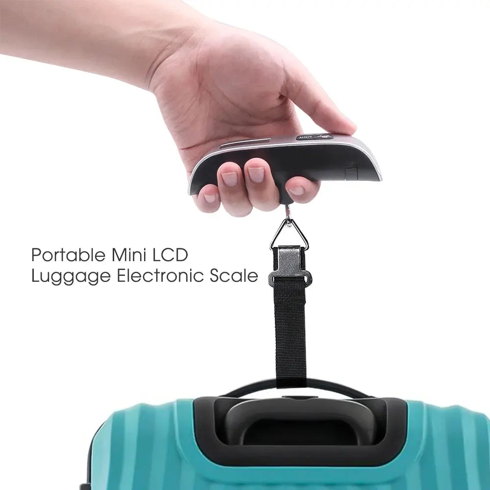 50kgx10g Digital Scale Portable LCD Display Mini Hanging Scale Electronic Luggage Suitcase Travel Bag Weight Balance Scale - Novo Fusion