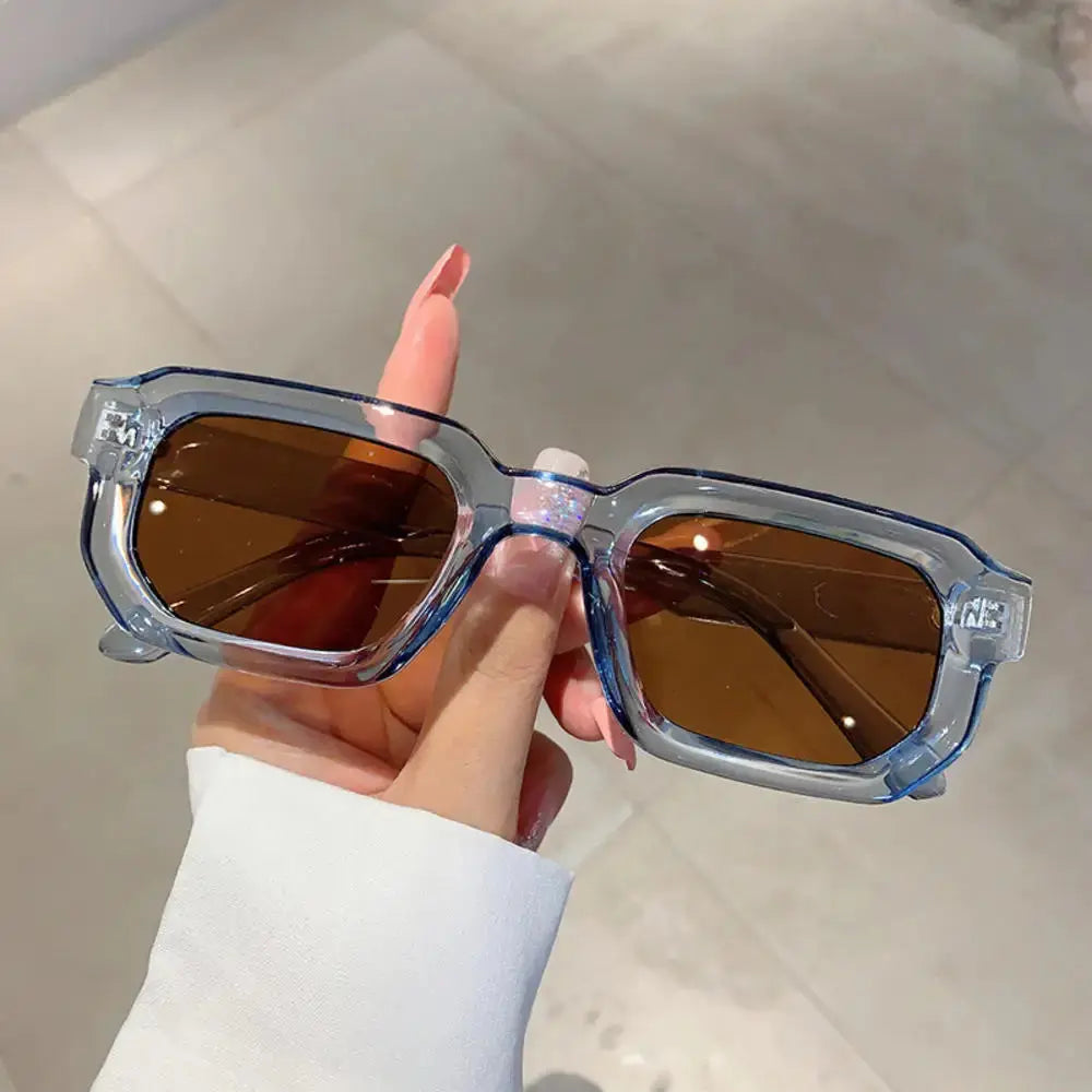 KLASSNUM Men Vintage Rectangle Frame Sunglasses Fashion Retro Sun Glasses Luxury Brand Design UV400 Shades Eyewear Women Goggles - Novo Fusion