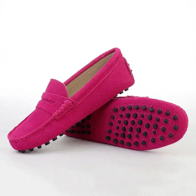 2024 Shoes Women 100% Genuine Leather Women Flats Casual Loafers Slip On Women's Flats Shoes Moccasins Lady Driving Shoes - Novo Fusion