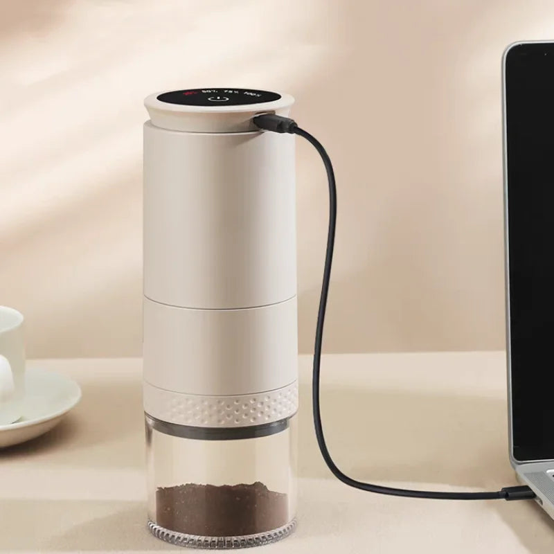 New 1500mAh Electric Coffee Grinder Externally Adjustable Type-C Charging Coffee Burr Grinder Bean Grinding Machine Coffee Maker - Novo Fusion