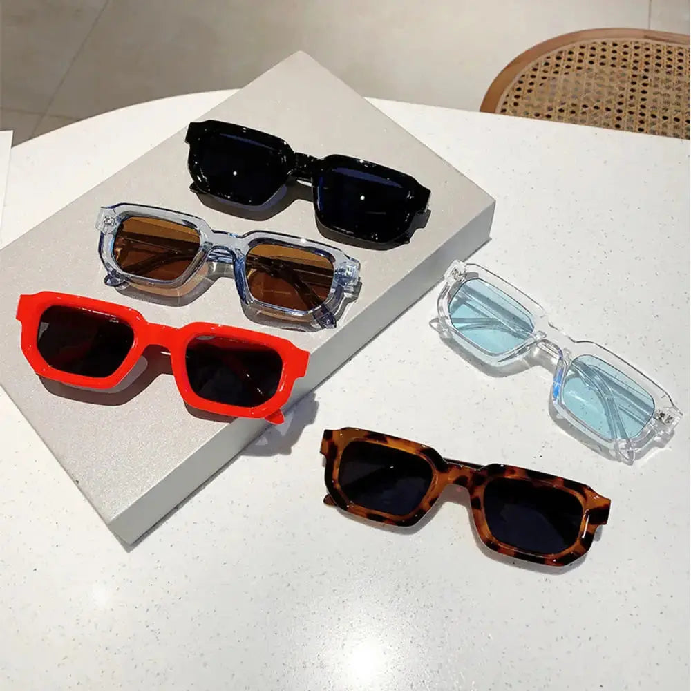 KLASSNUM Men Vintage Rectangle Frame Sunglasses Fashion Retro Sun Glasses Luxury Brand Design UV400 Shades Eyewear Women Goggles - Novo Fusion