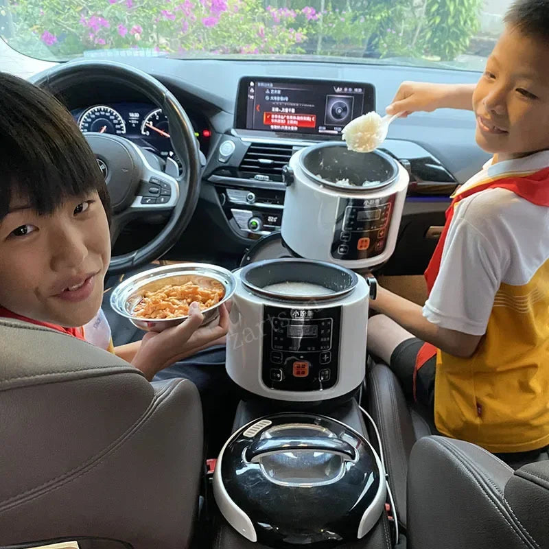 2L Electric Mini Rice Cooker Multi Cooker Portable Car Rice Cooker 12V 24V Cooking Machine For Car and Truck English Menu - Novo Fusion