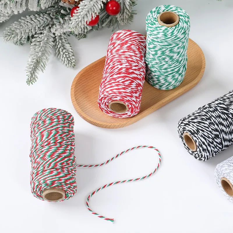 Christmas Wrapping String Rope Merry Christmas Decoration For Home 2024 Navidad Natal Noel Gift Box Packaging Rope New Year 2025 - Novo Fusion
