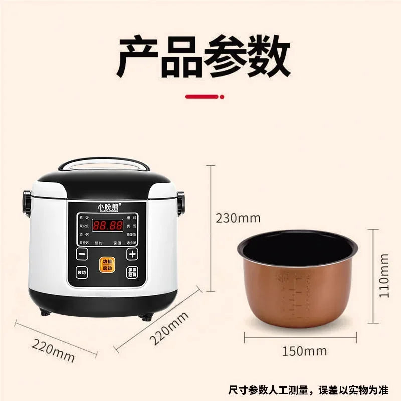 2L Electric Mini Rice Cooker Multi Cooker Portable Car Rice Cooker 12V 24V Cooking Machine For Car and Truck English Menu - Novo Fusion