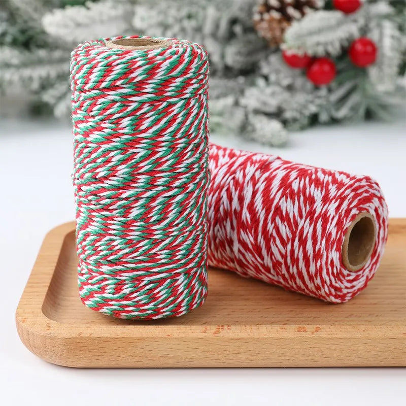 Christmas Wrapping String Rope Merry Christmas Decoration For Home 2024 Navidad Natal Noel Gift Box Packaging Rope New Year 2025 - Novo Fusion
